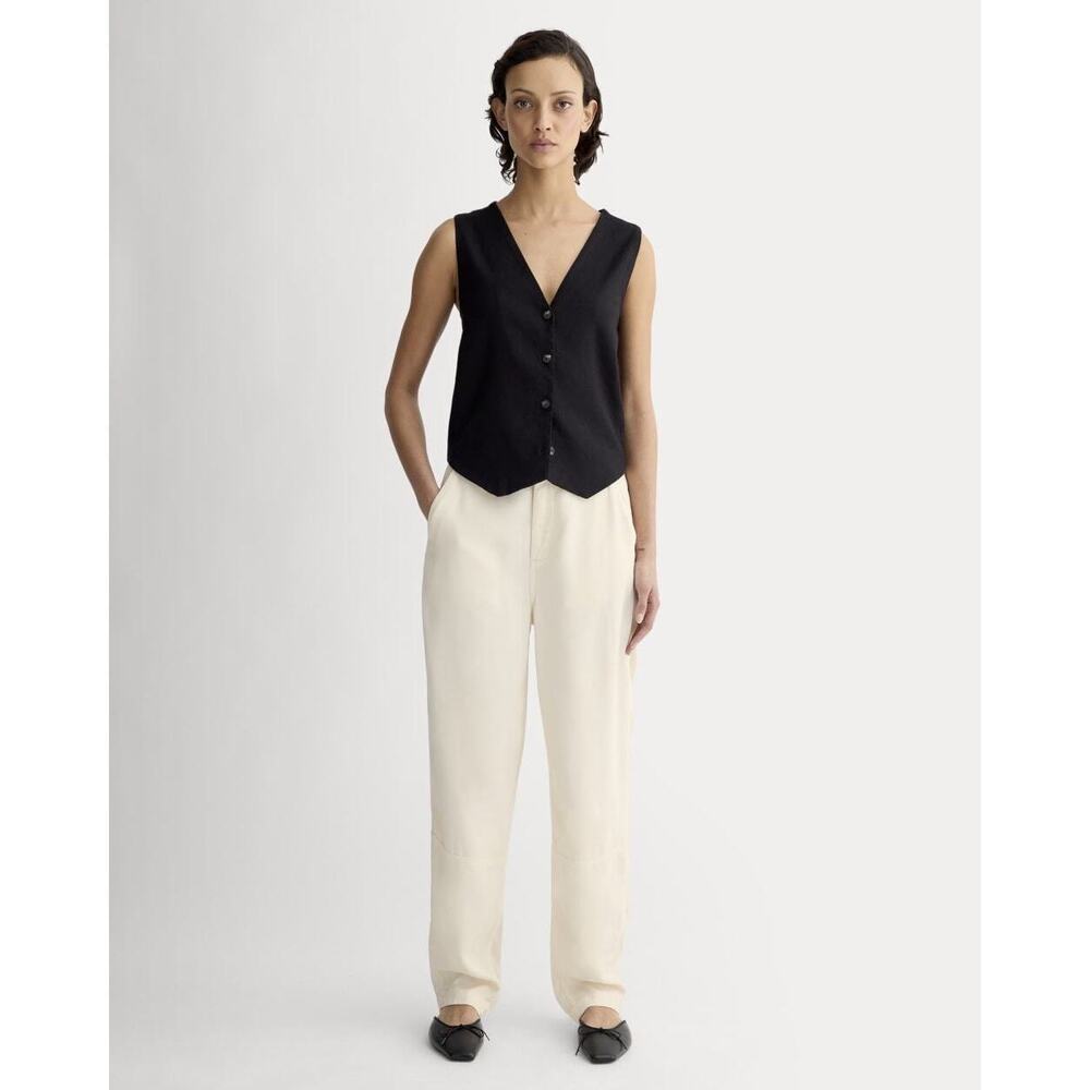 Everlane Women's Chino in Buttersoft in Bone White, Size 4